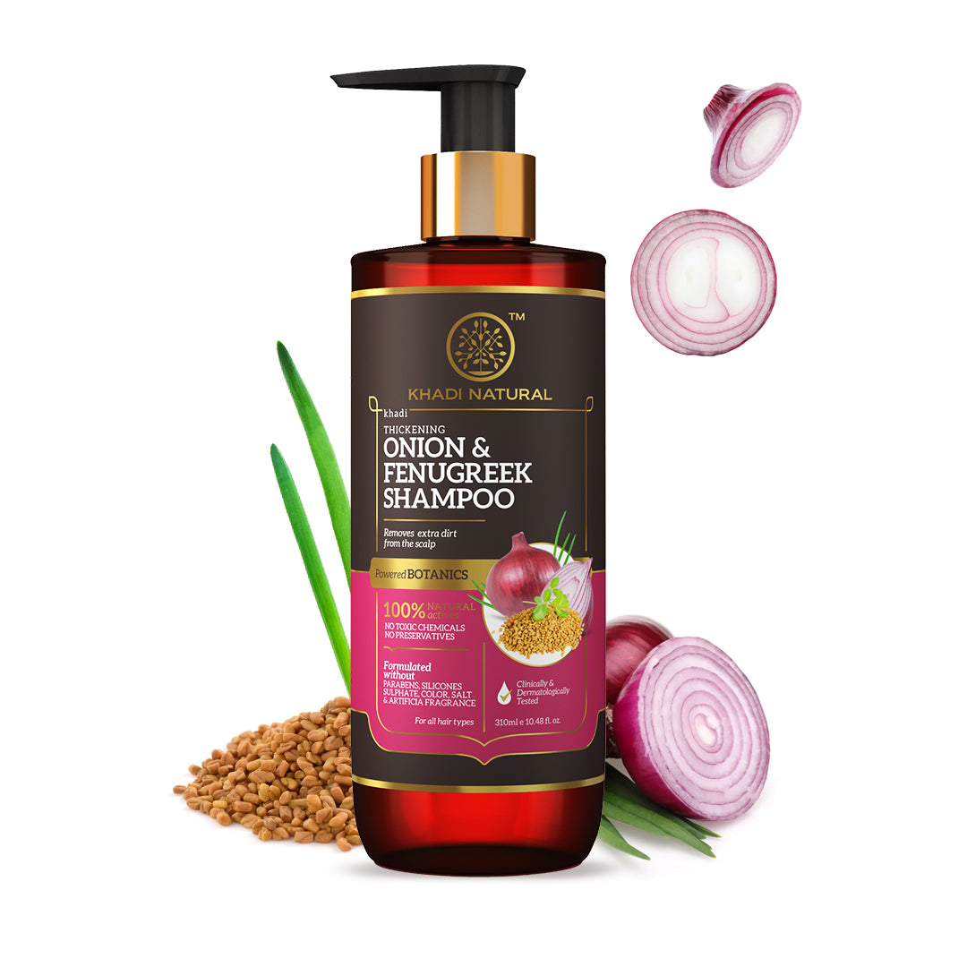 Khadi Natural Onion & Fenugreek Hair Cleanser- Paraben Free-310 ml