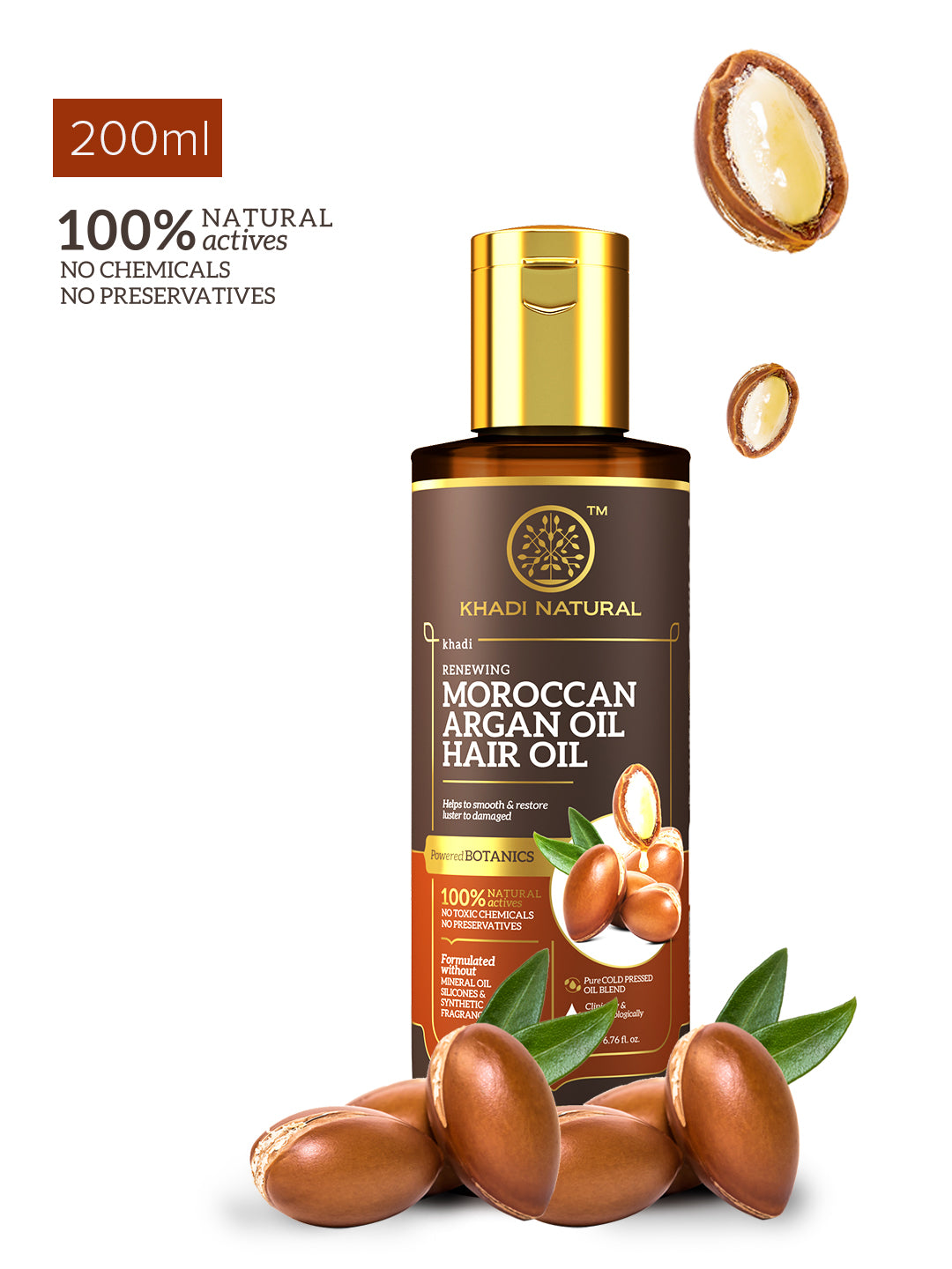 Khadi Natural Moroccan Argan Hair oil - 200ml