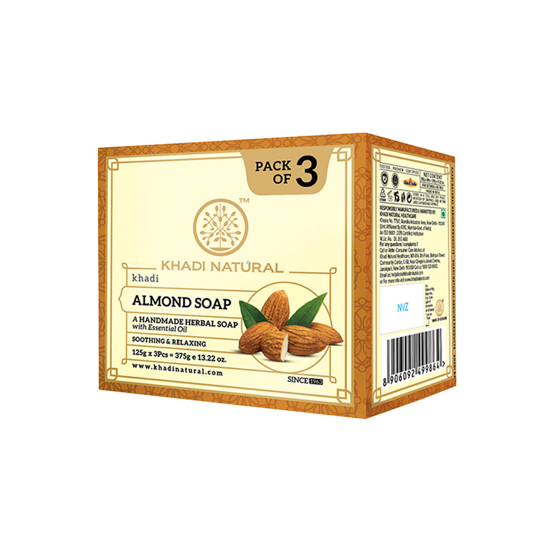 Khadi Natural Almond Soap Combo Pack Of 3 – 125gm Each