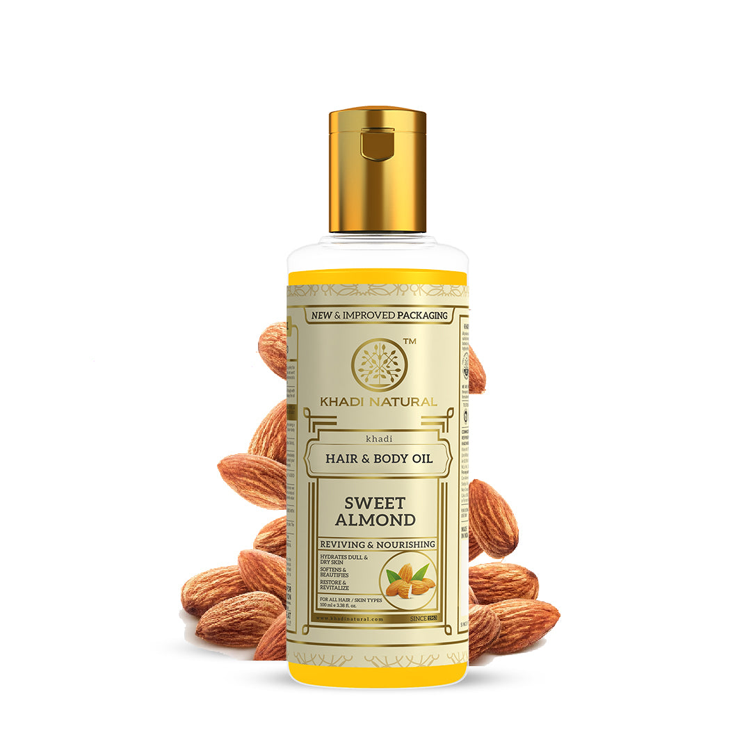 Khadi Natural Sweet Almond Hair & Body Oil - 100ml Sale