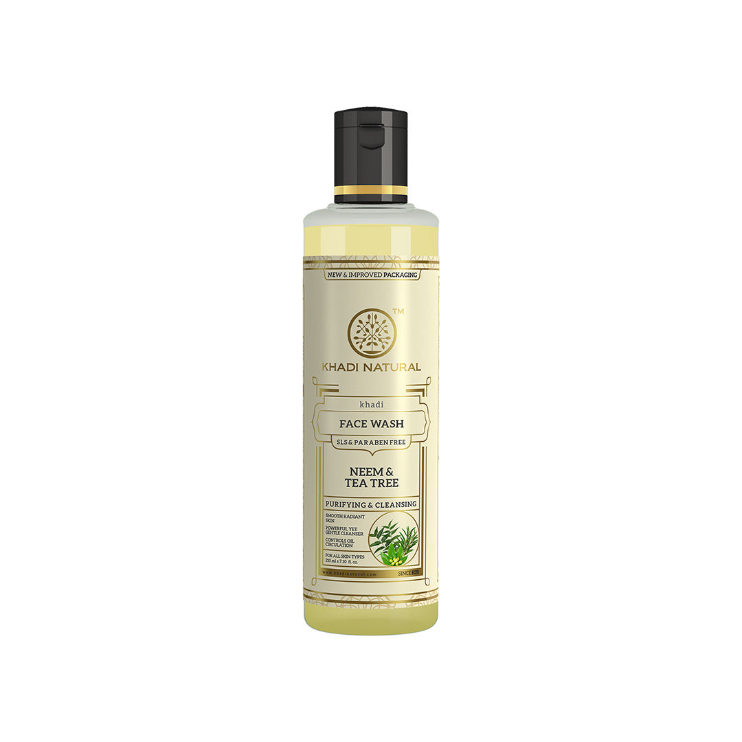 Khadi Natural Neem & Tea Tree Face Wash SLS & Paraben Free - 210ml