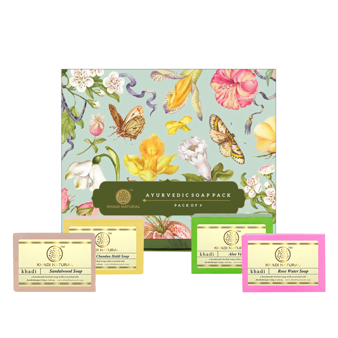 Khadi Natural Ayurvedic Soap Kit Combo Pack Of 4 – 100gm Each