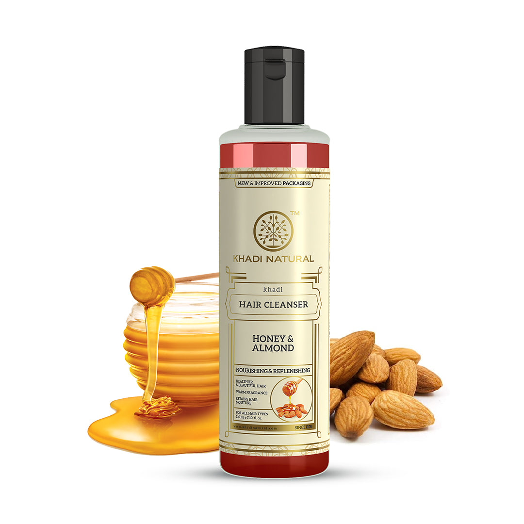 Khadi Natural Honey & Almond Hair Cleanser - 210ml