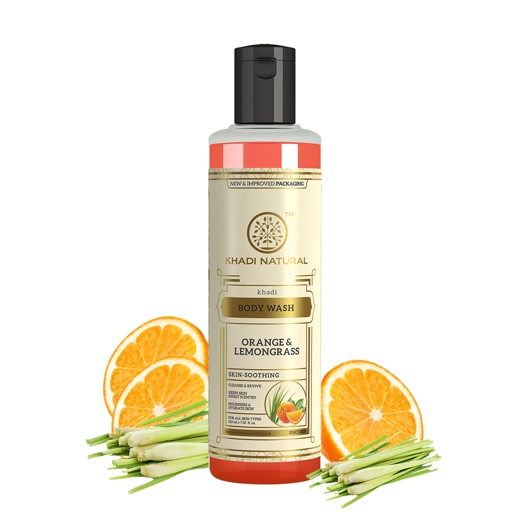 Khadi Natural Orange and Lemongrass Body Wash - 210ml