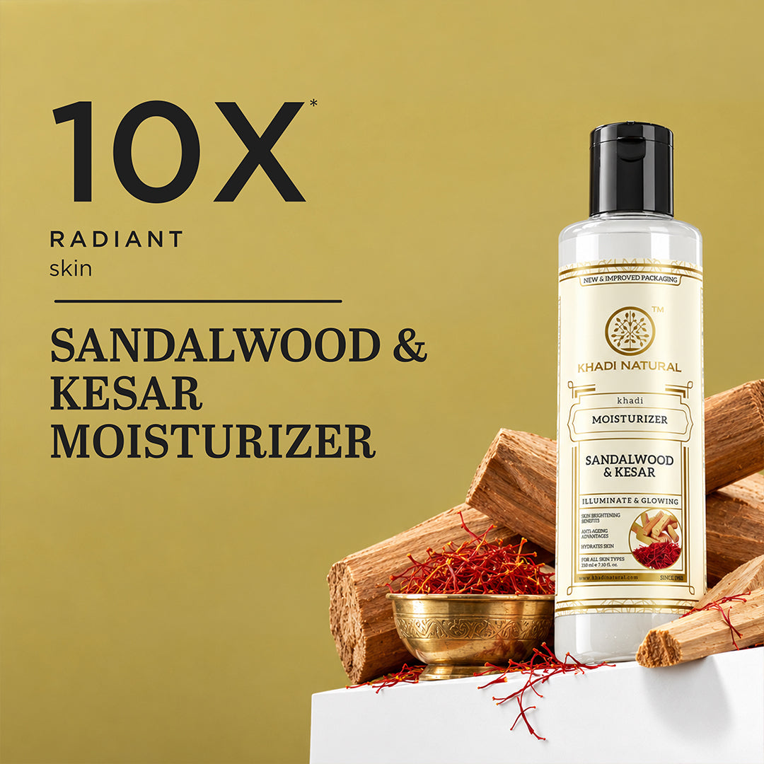 Khadi Natural Sandalwood & Kesar Moisturizer - 210ml
