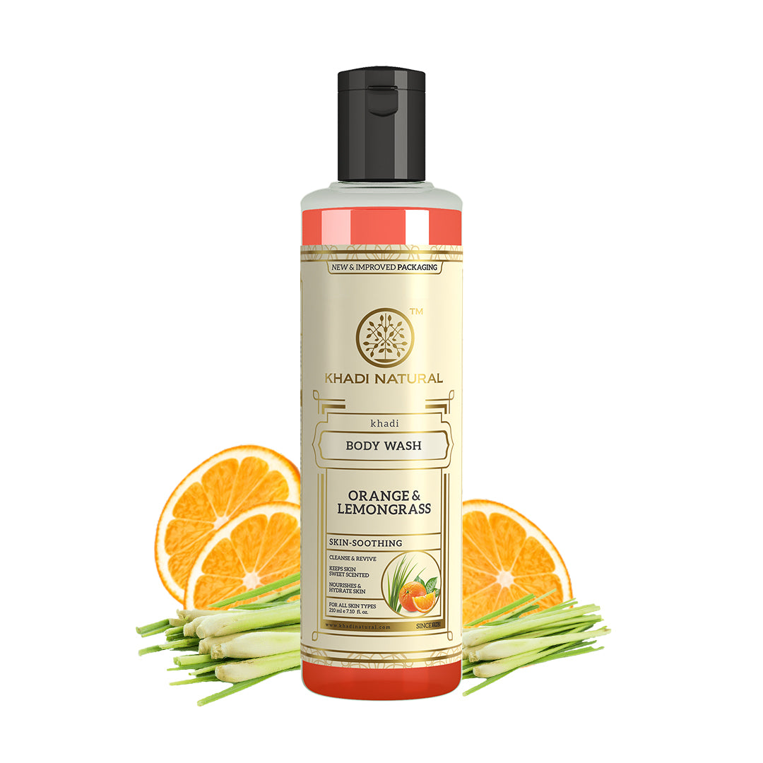 Khadi Natural Orange and Lemongrass Body Wash - 210ml