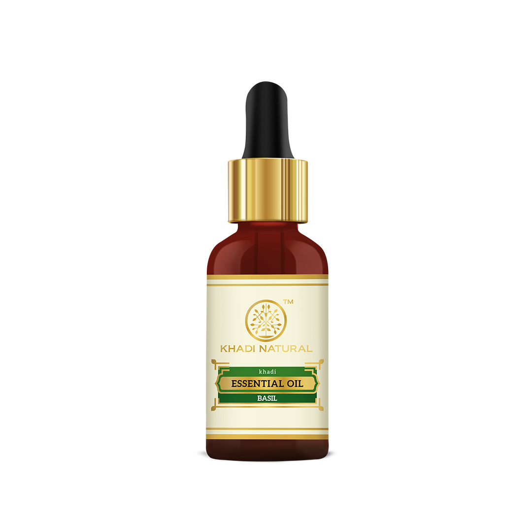 Khadi Natural Basil - Pure Essential Oil - 15ml