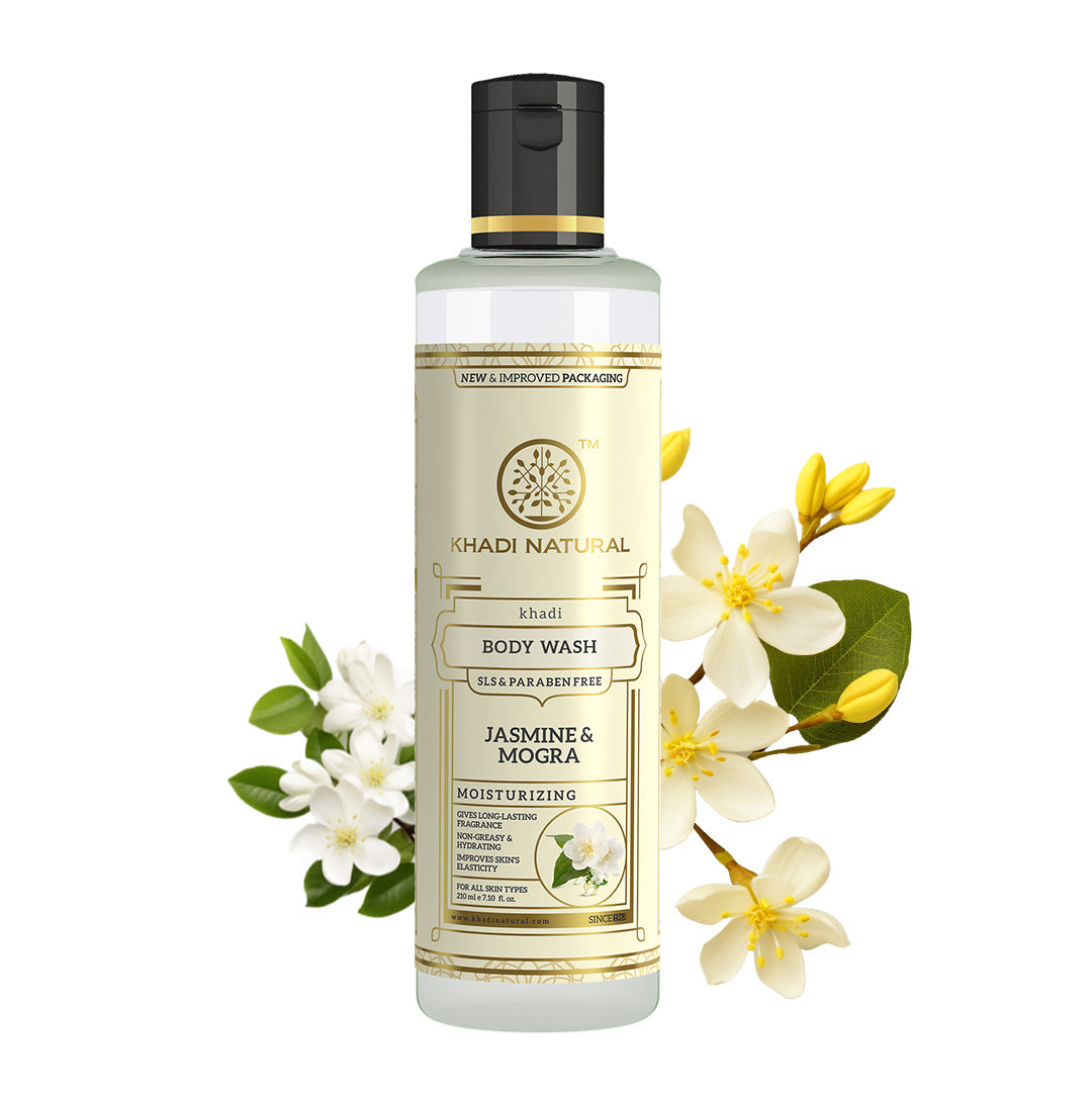 Khadi Natural Jasmine & Mongra Body Wash SLS & Paraben Free - 210ml