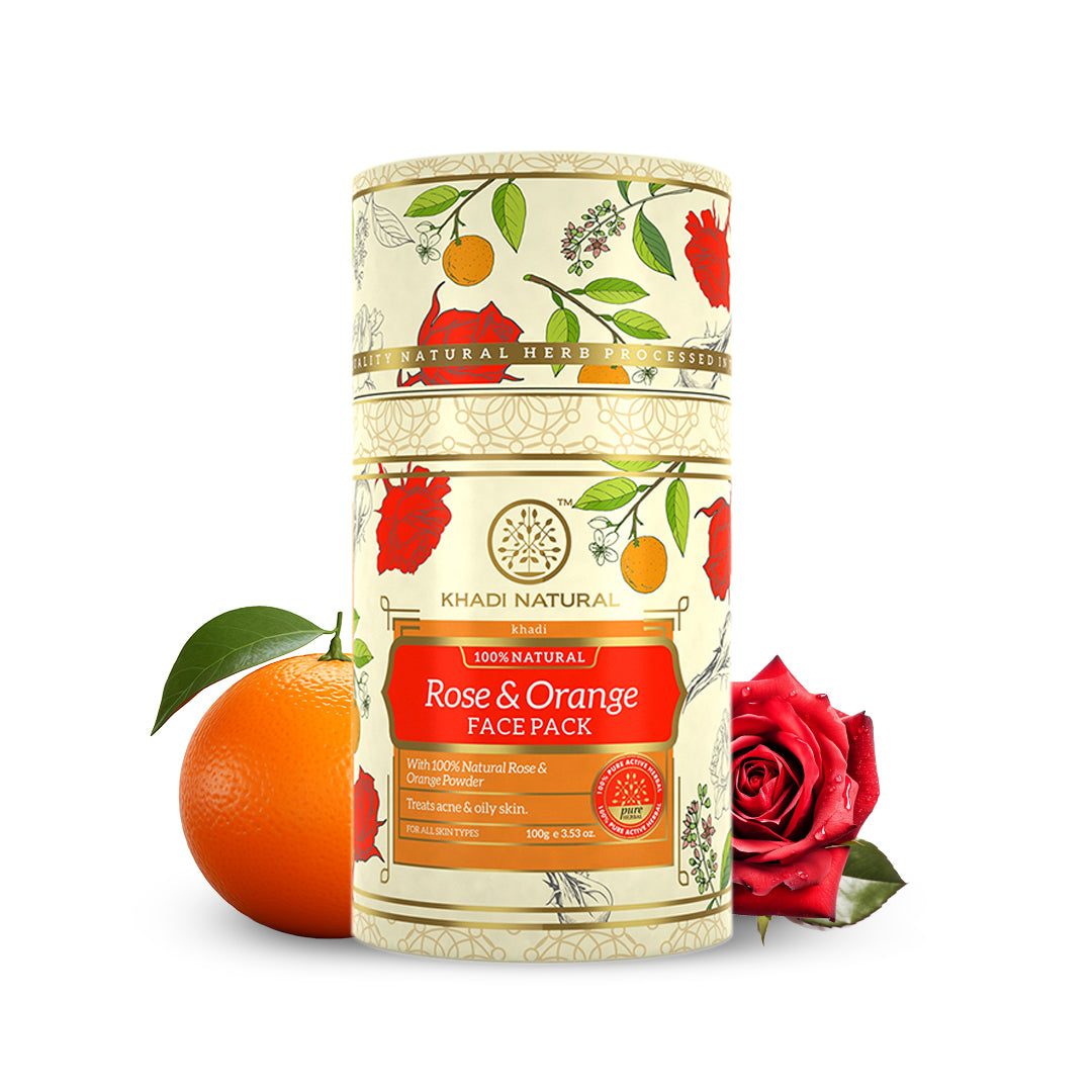 Khadi Natural Rose & Orange Face Pack - 100gm