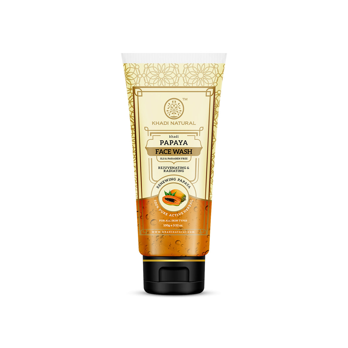 Khadi Natural Papaya Face Wash Sls & Paraben Free-100 g