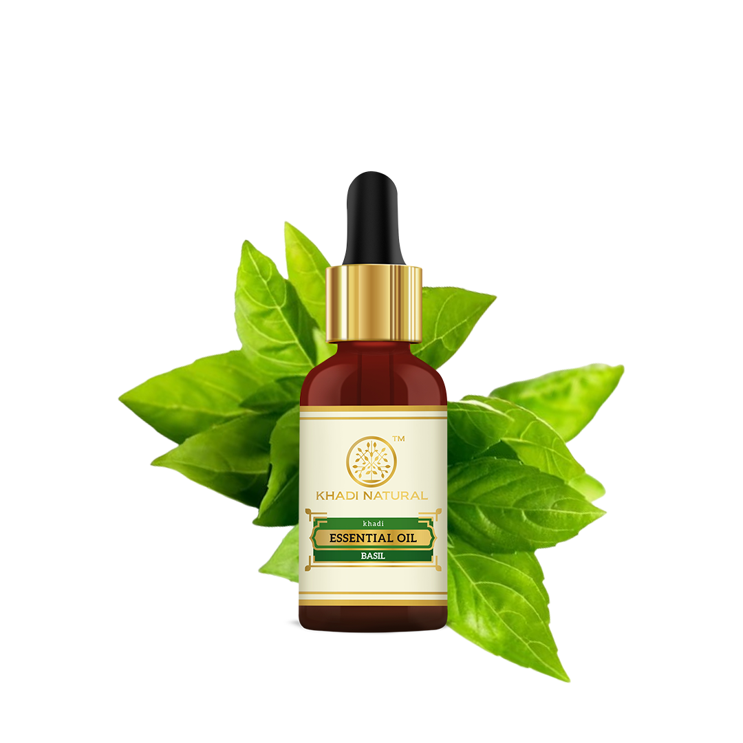 Khadi Natural Basil - Pure Essential Oil - 15ml