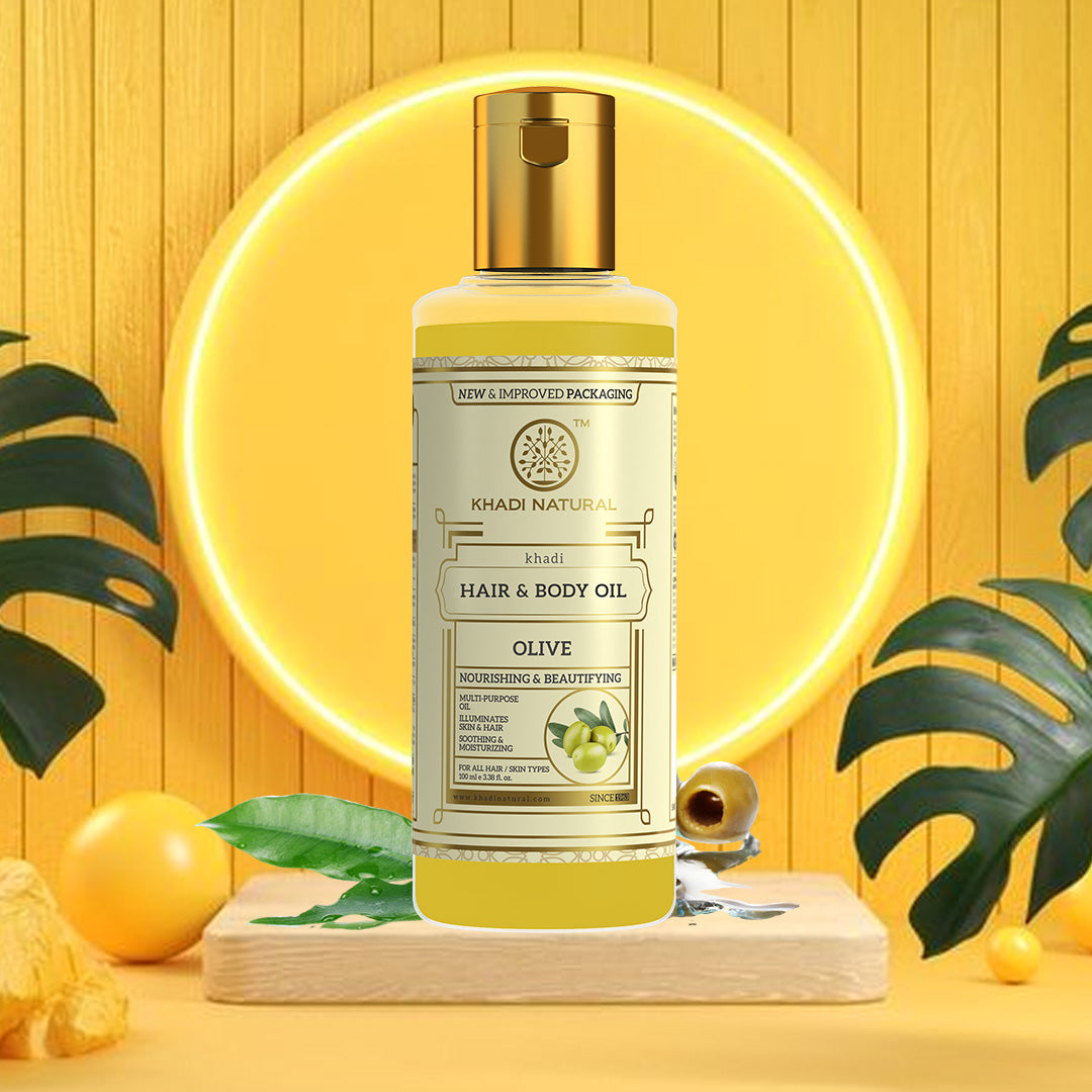 Khadi Natural Olive Oil for Hair & Body - 100ml