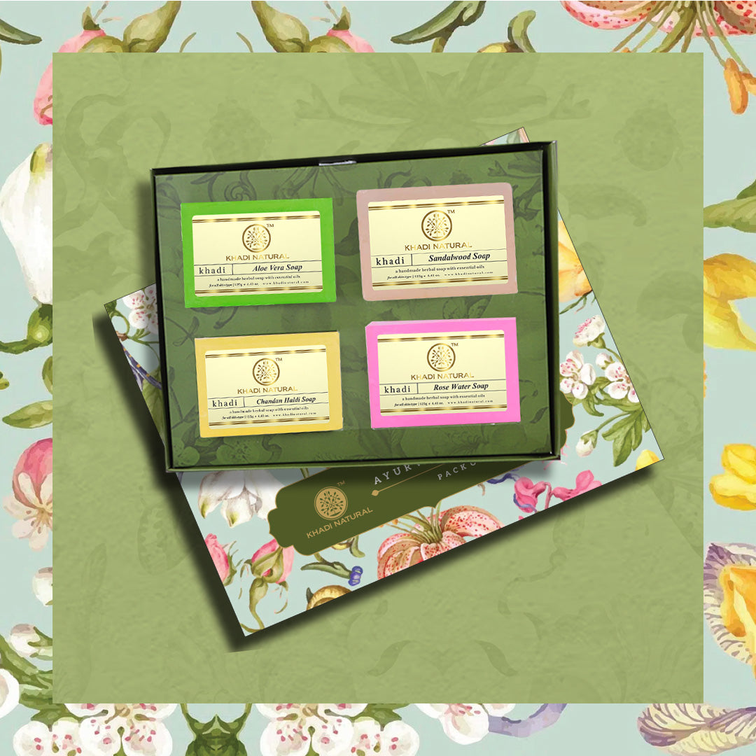 Khadi Natural Ayurvedic Soap Kit Combo Pack Of 4 – 100gm Each