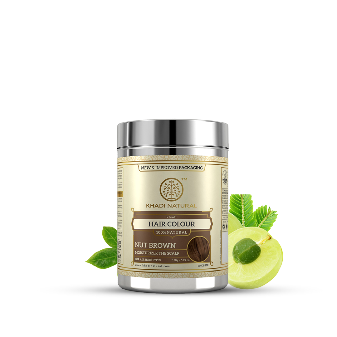 Khadi Natural Nut Brown Henna & Hazel Hair Color - 150gm