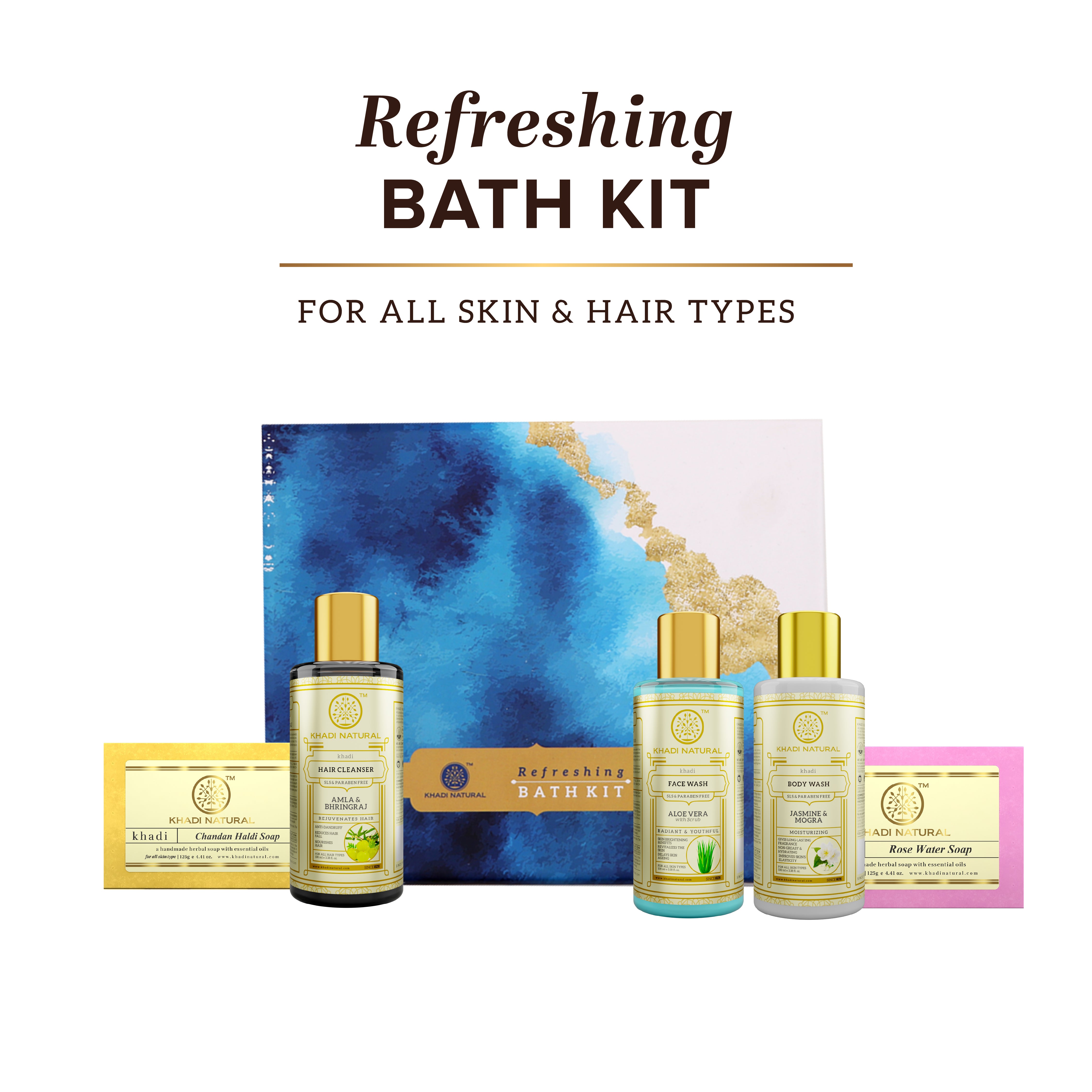 Khadi Natural Refreshing Bath Pack Bath Kit Free Size