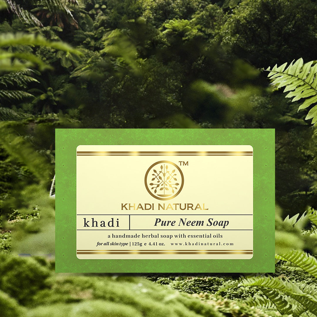 KHADI NATURAL PURE NEEM SOAP 125g (Pack Of 8)