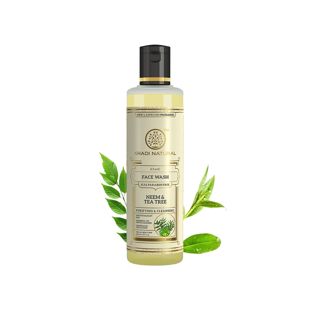 Khadi Natural Neem & Tea Tree Face Wash SLS & Paraben Free - 210ml