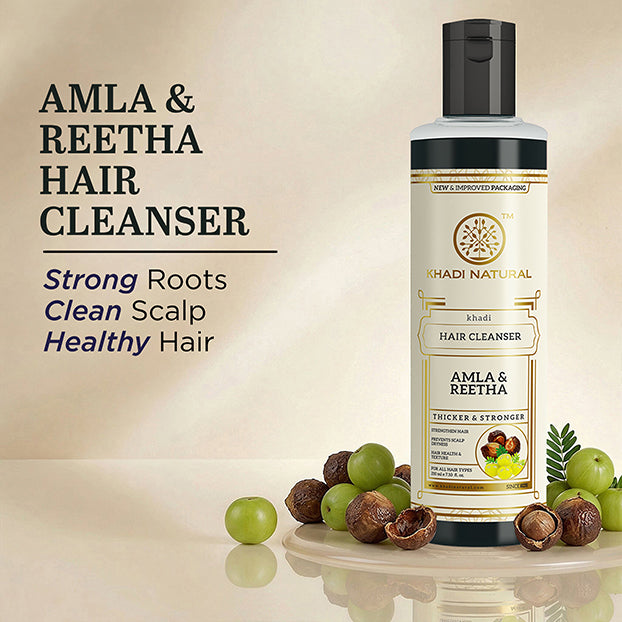 Khadi Natural Traditional Herbal Hair Care Cleanser & Oil Kit - 3 Step Set