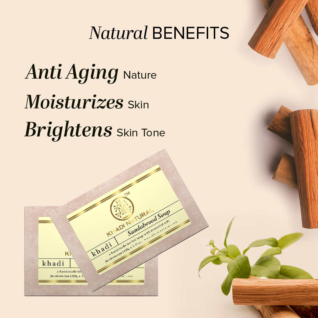 Khadi Natural Sandalwood Soap Combo Pack Of 8 – 125gm Each