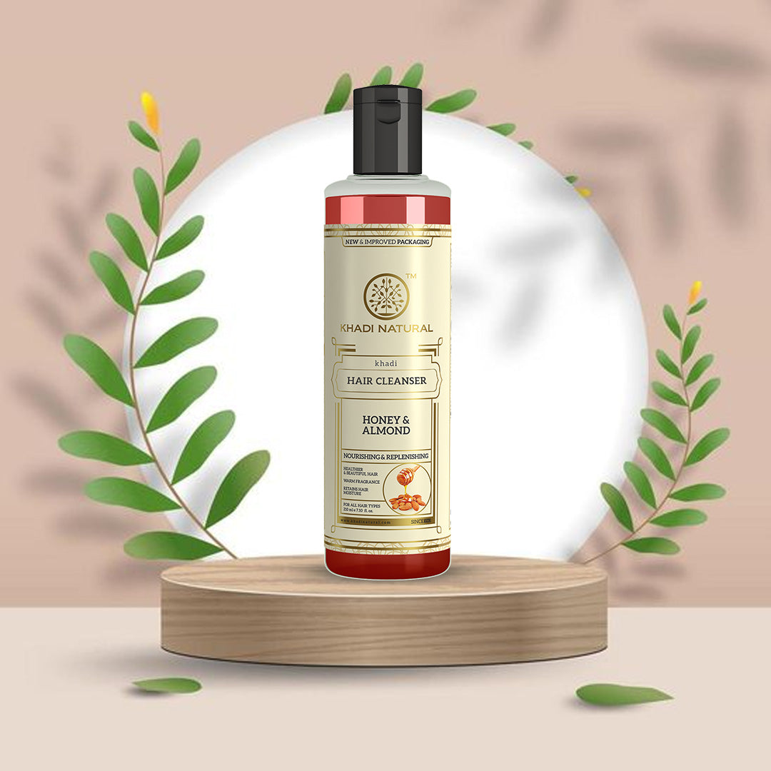 Khadi Natural Honey & Almond Hair Cleanser - 210ml