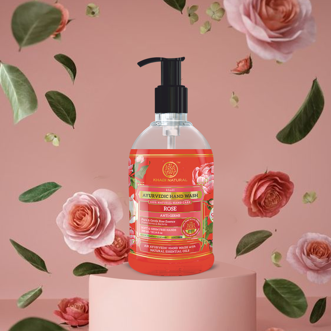 Khadi Natural Anti Germ Rose Handwash - 300ml
