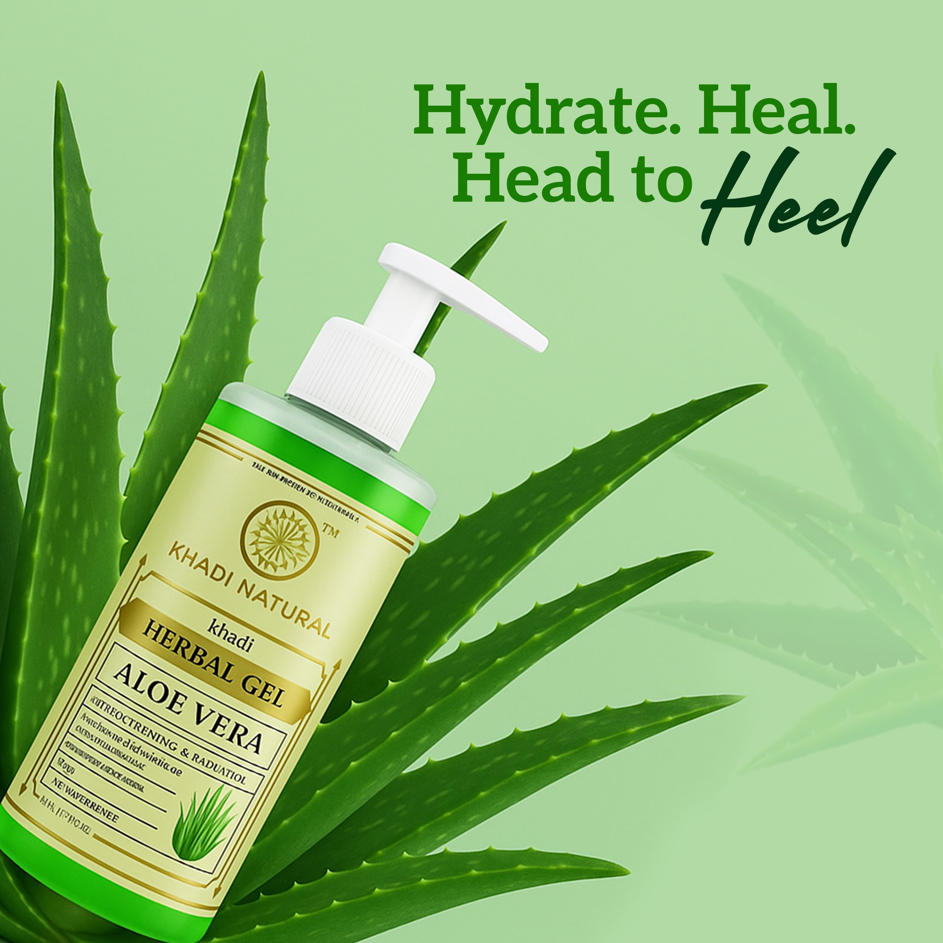Khadi Natural Aloe Vera Gel With Liquorize & Cucumber Extracts - 500ml