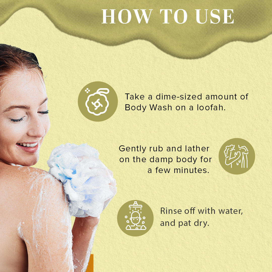 Khadi Natural Sandalwood & Turmeric Body Wash SLS & Paraben Free - 210ml