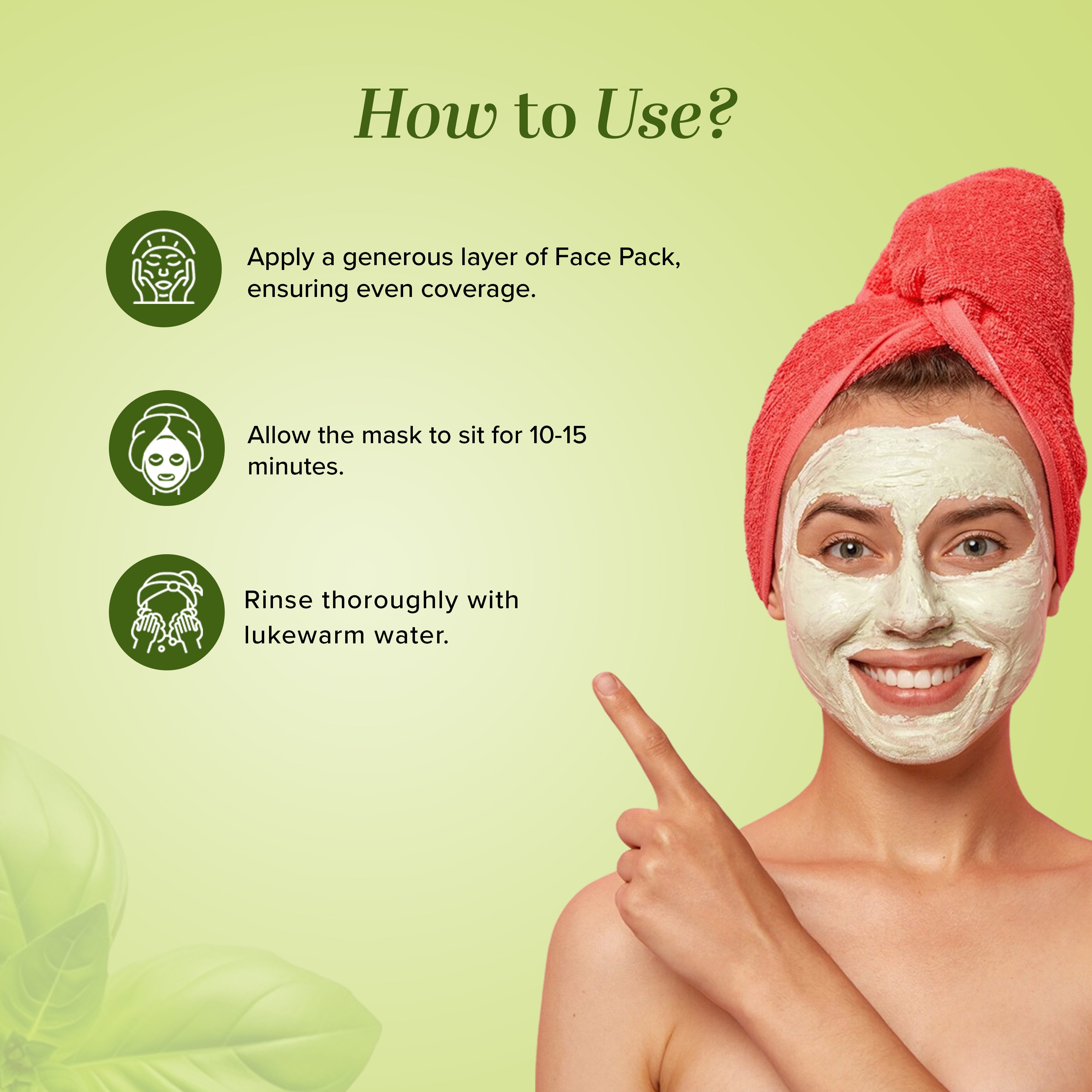 Khadi Natural Neem, Basil & Mint Face Pack - 100gm