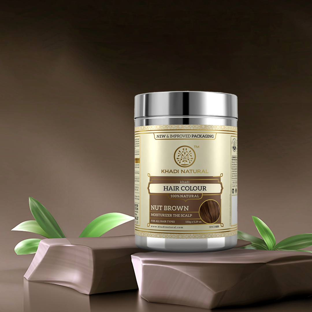 Khadi Natural Nut Brown Henna & Hazel Hair Color - 150gm