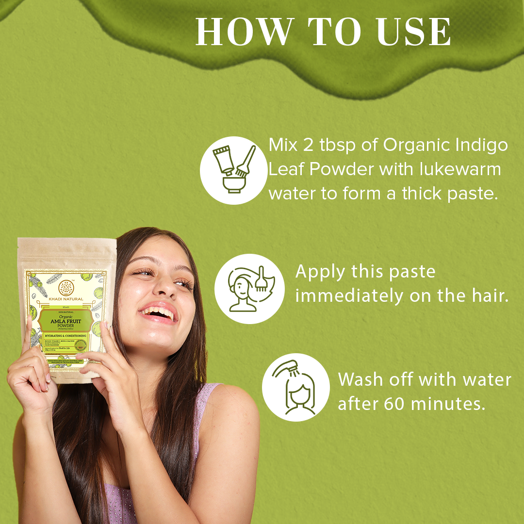 Khadi Natural Organic Amla Fruit Powder For Hair Care - 100% Natural - 100gm