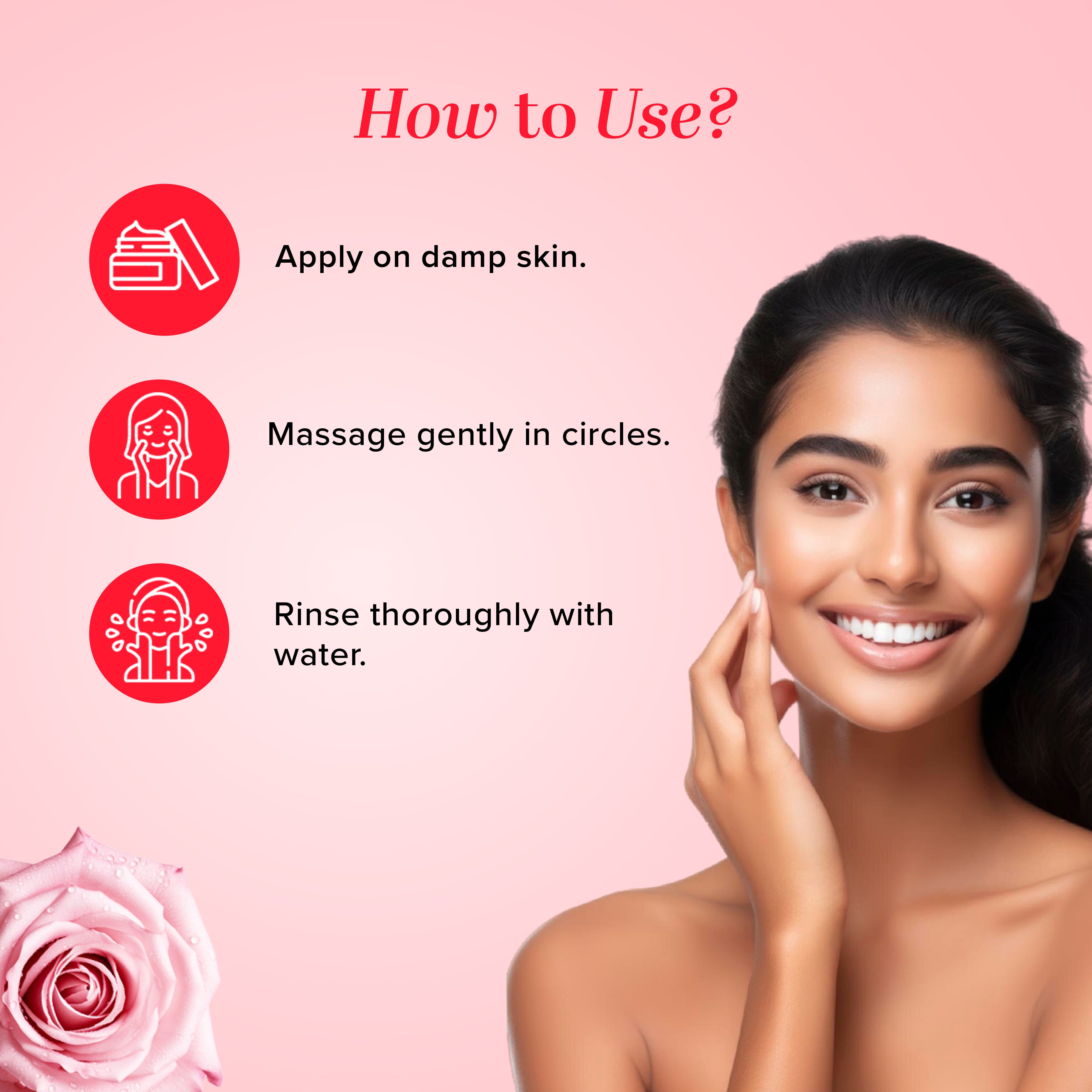 Khadi Natural Rose & Papaya Face Scrub - 50gm