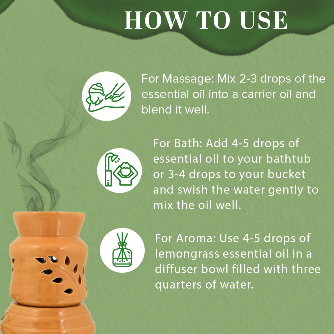 Khadi Natural Lemongrass - Pure Essential Oil - 15ml