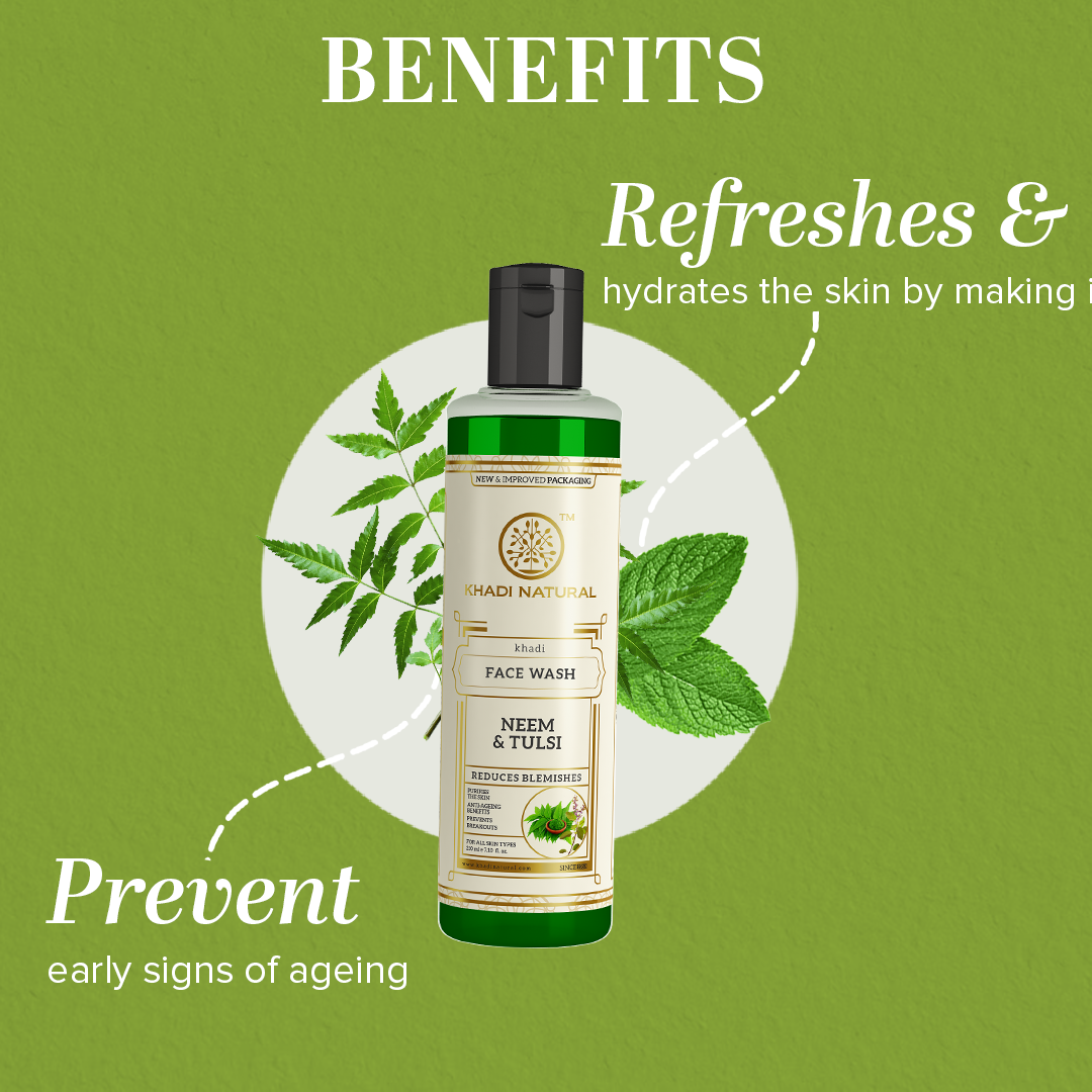Khadi Natural Neem & Tulsi Face Wash - 210ml