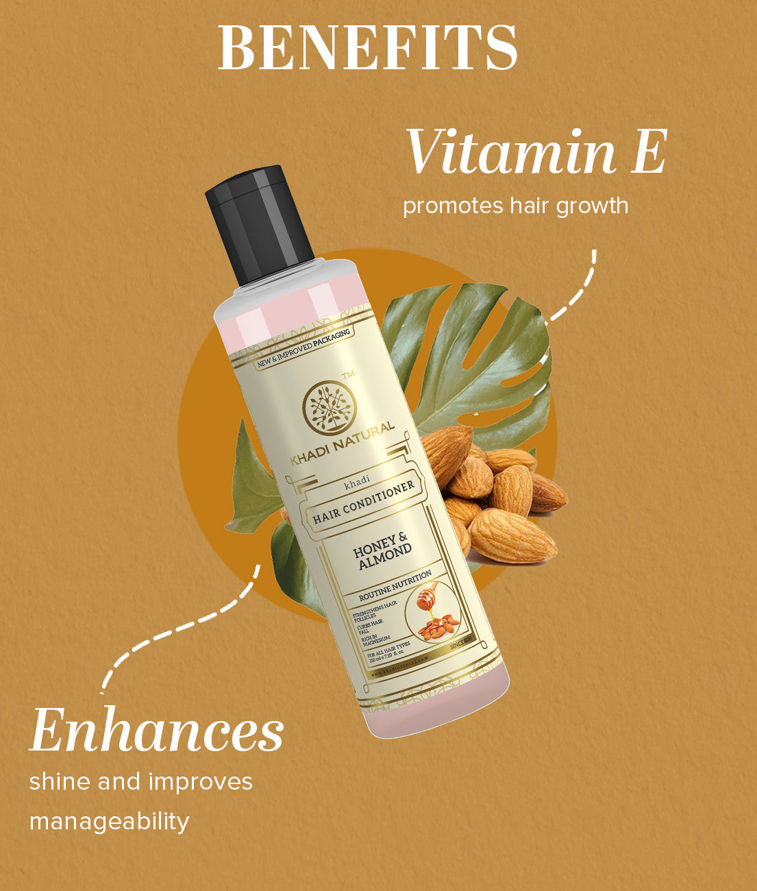 Khadi Natural Honey & Almond Hair Conditioner - 210ml