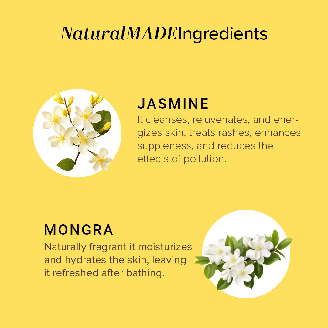 Khadi Natural Jasmine & Mongra Body Wash SLS & Paraben Free - 210ml