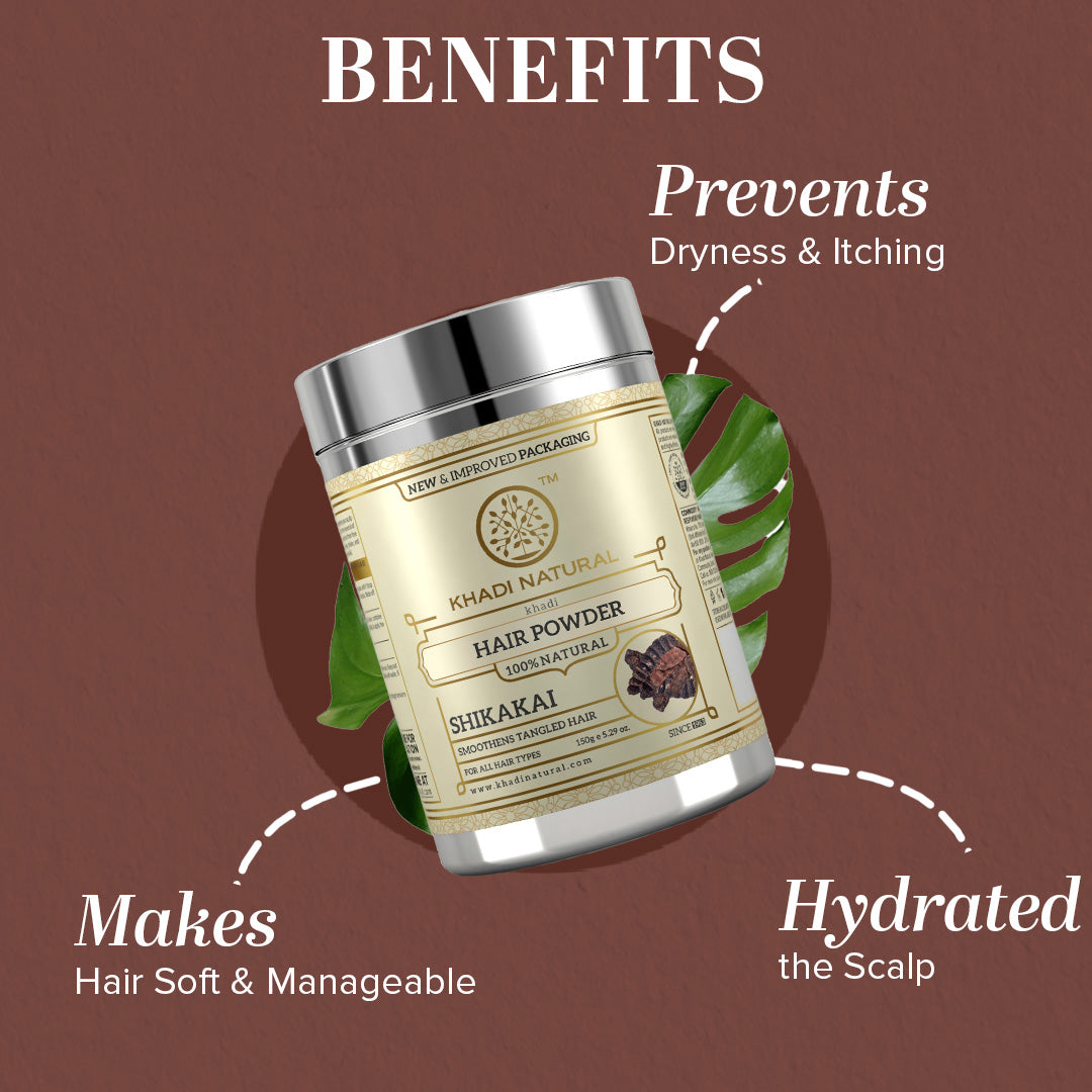 Khadi Natural Organic Shikakai Powder For Hair Wash - 150gm