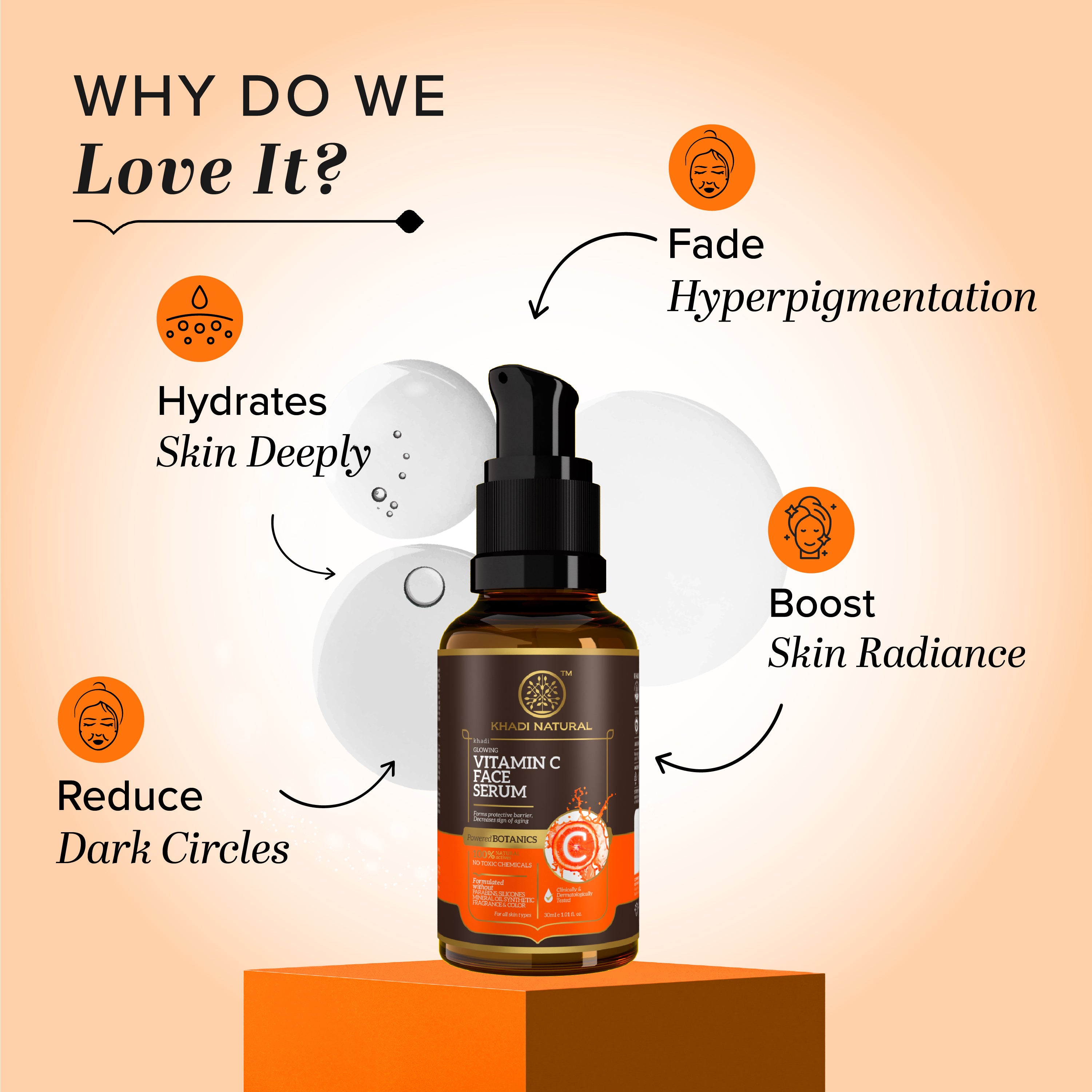 Khadi Natural Vitamin C Face Serum - 30ml