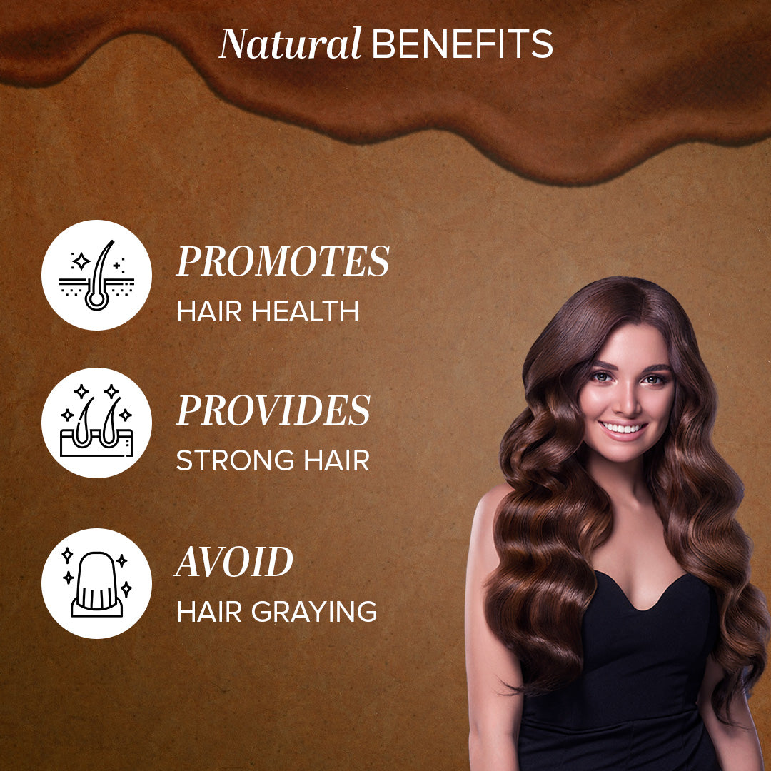 Khadi Natural Brown Mehndi for Hair Combo Pack Of 2 - 75gm Each