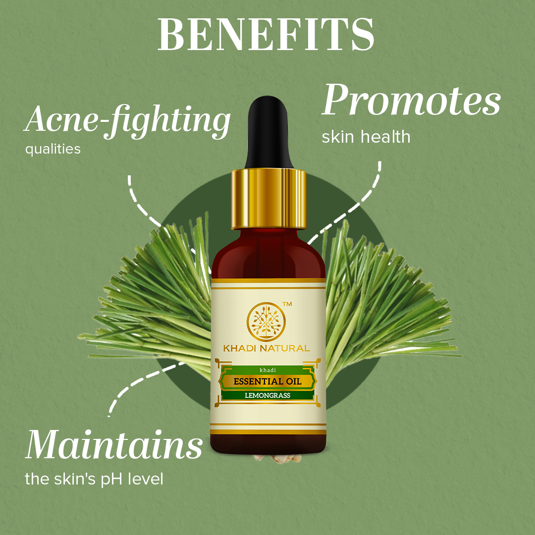 Khadi Natural Lemongrass - Pure Essential Oil - 15ml