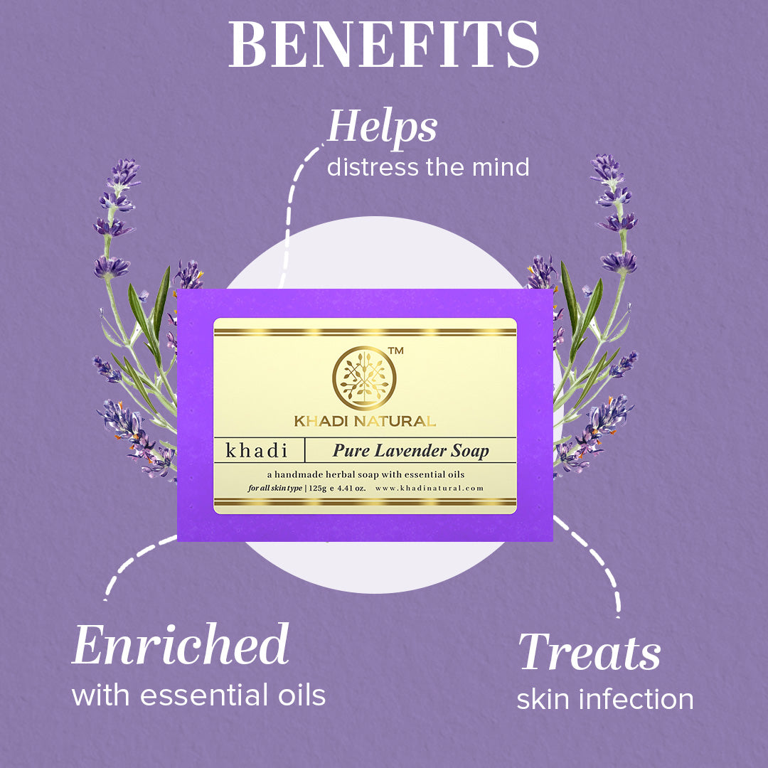 Khadi Natural Pure Lavender Soap - 125gm