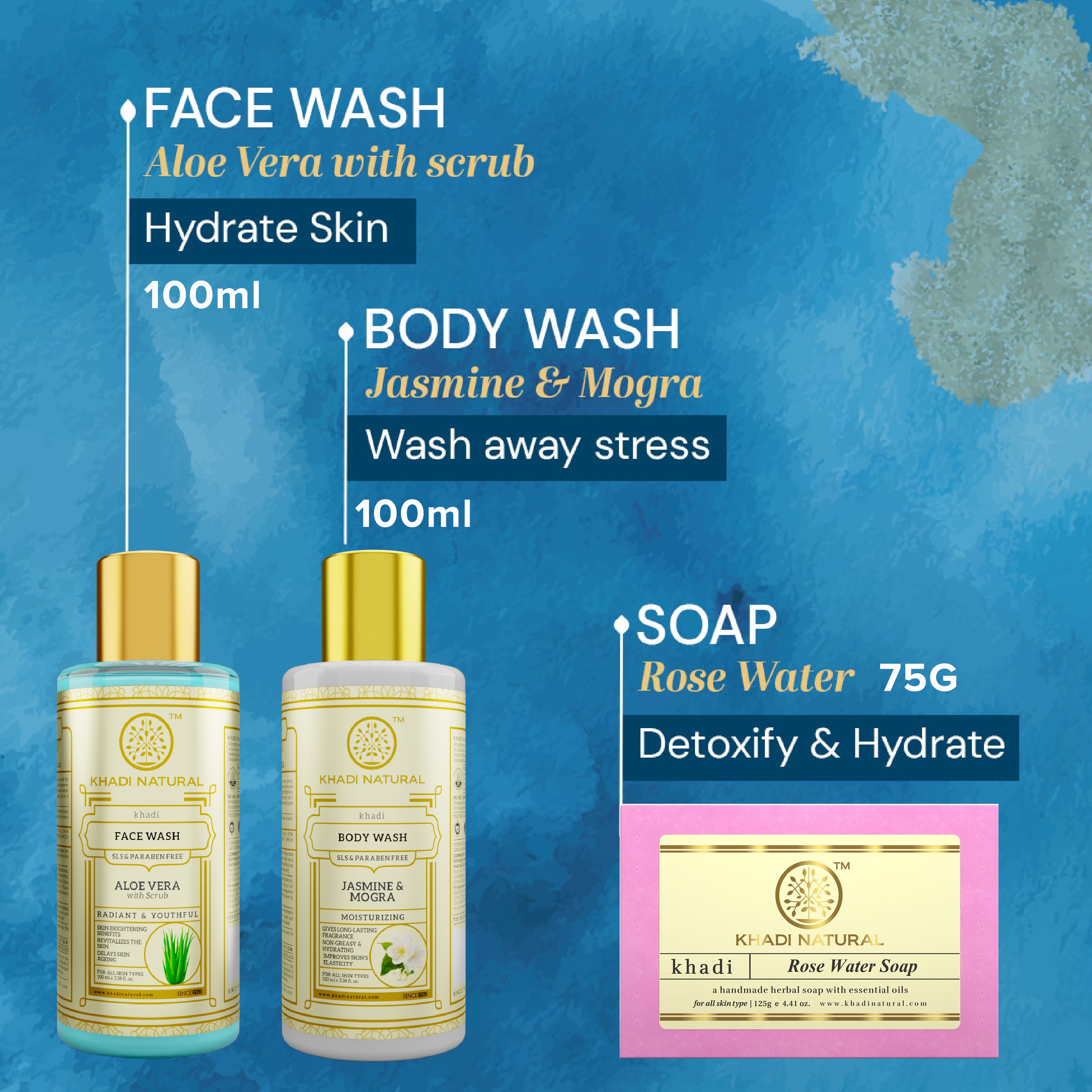 Khadi Natural Refreshing Bath Pack Bath Kit Free Size