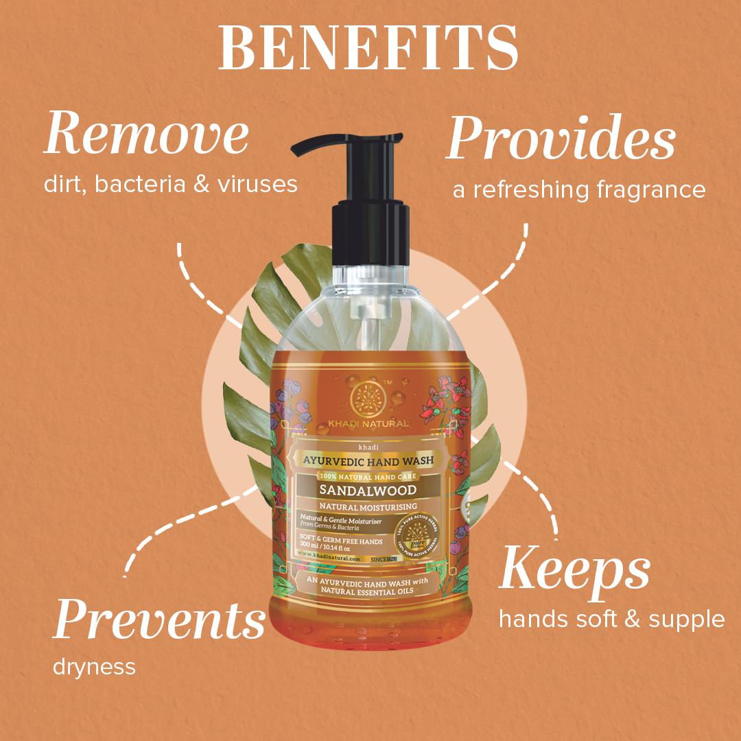 Khadi Natural Moisturizing Sandalwood Handwash - 300ml