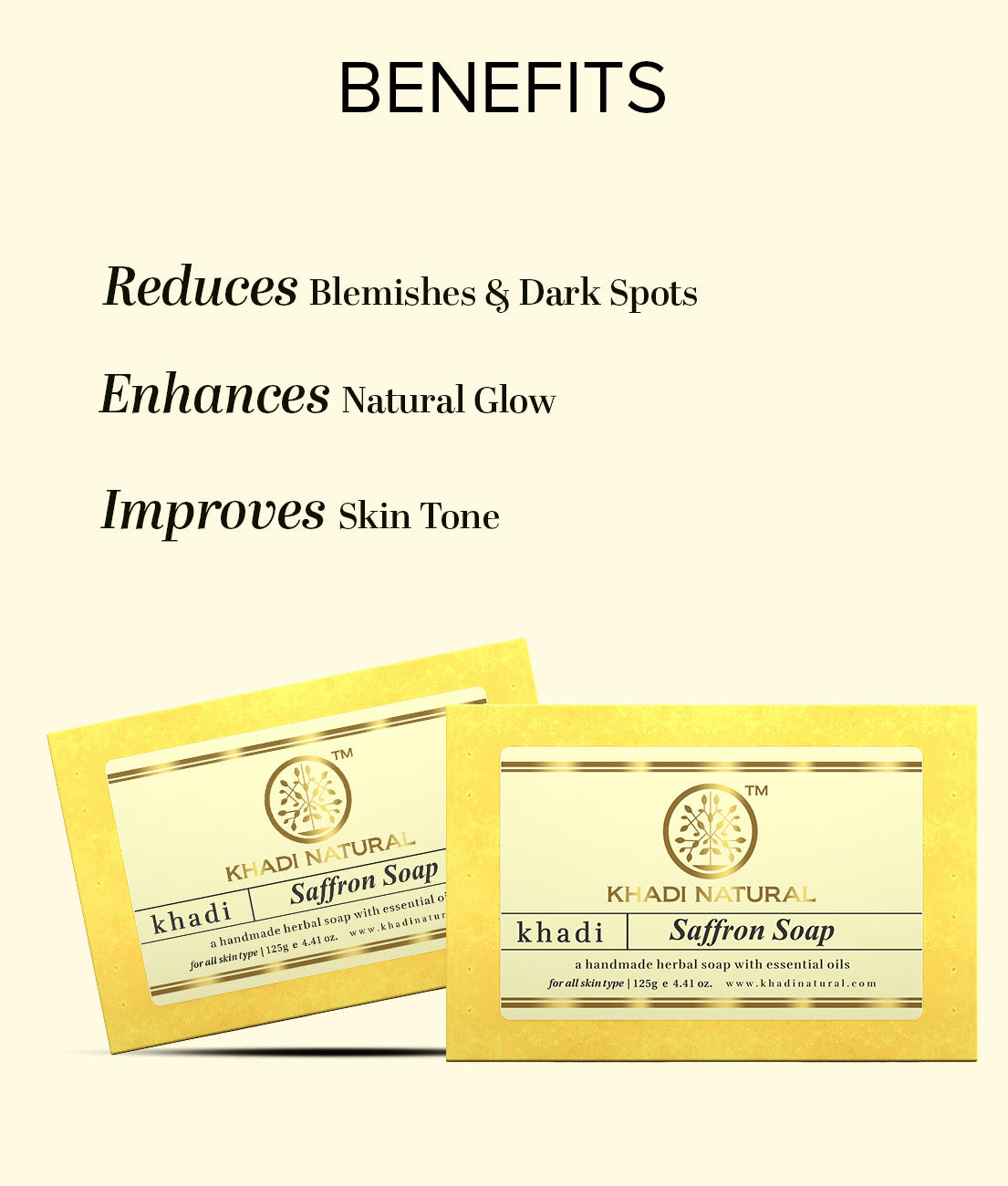 Khadi Natural Saffron Soap 125gm