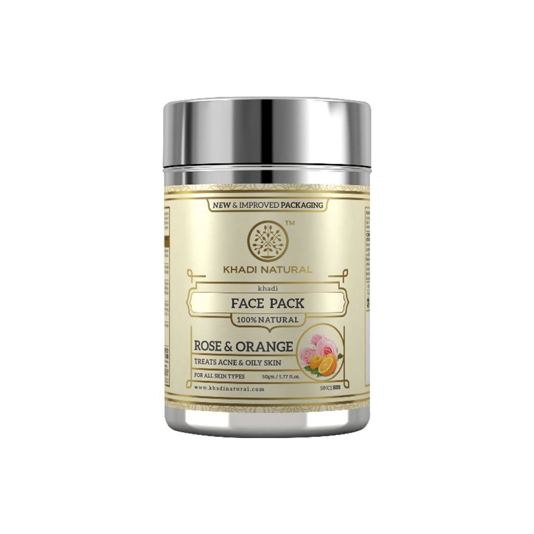 Khadi Natural Rose & Orange Face Pack - 50gm