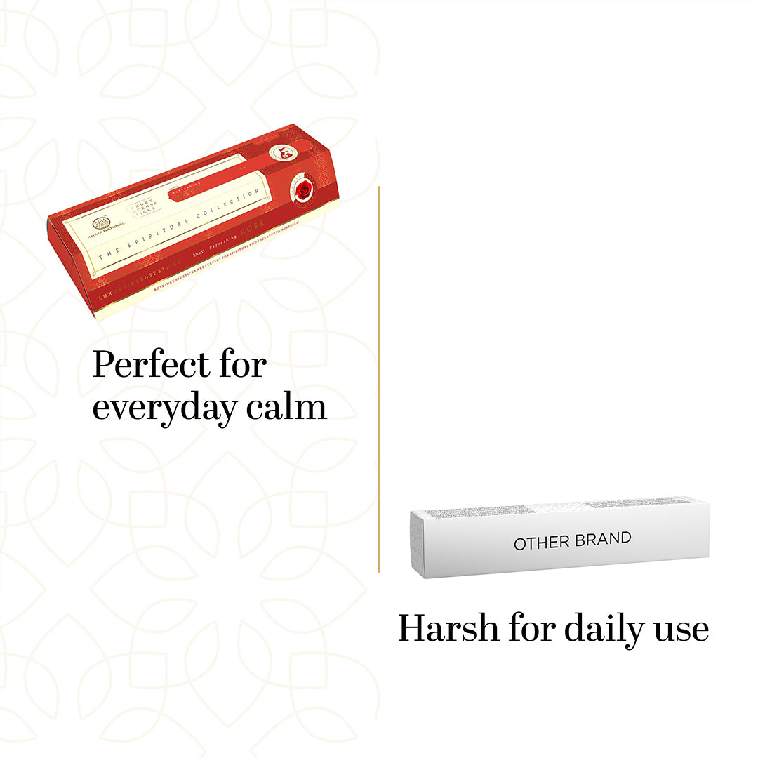 Khadi Natural Incense Sticks Rose & Sandalwood Combo Pack of 6