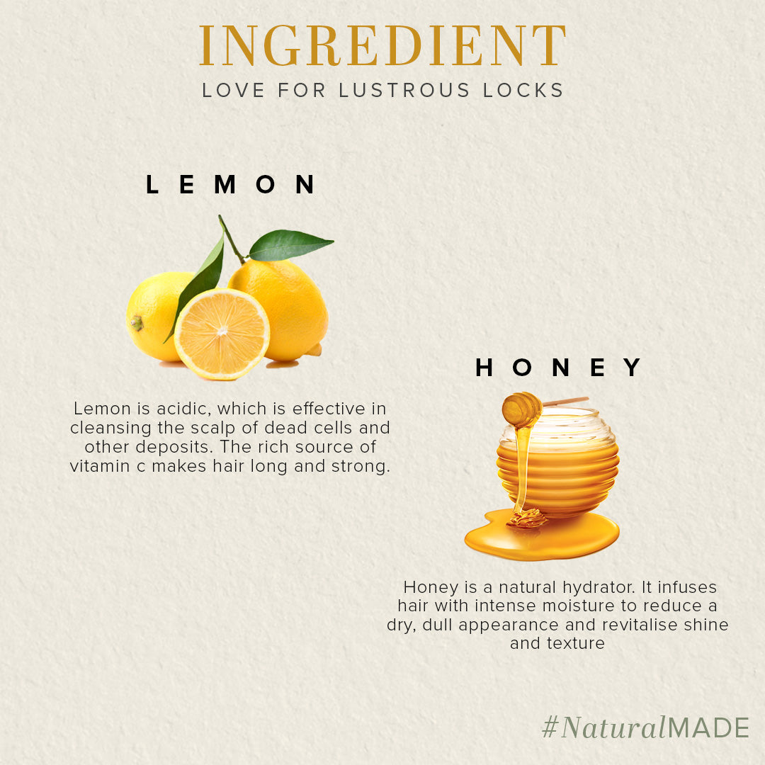 Khadi Natural Honey & Lemon Hair Cleanser - 210ml