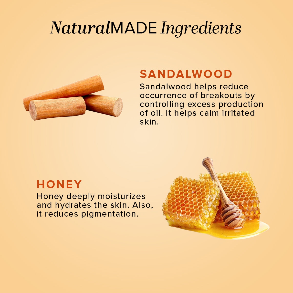 Khadi Natural Sandalwood & Honey Face Wash - 210gm