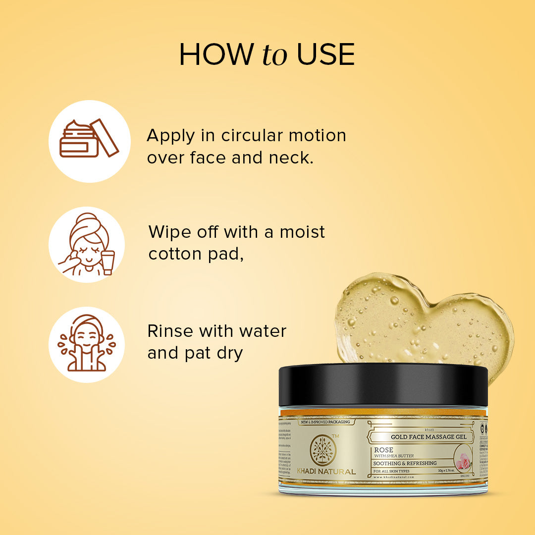 Khadi Natural Gold Face Massage Gel - 50gm