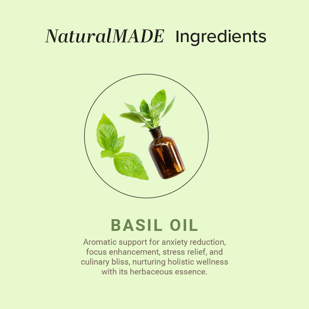 Khadi Natural Basil - Pure Essential Oil - 15ml