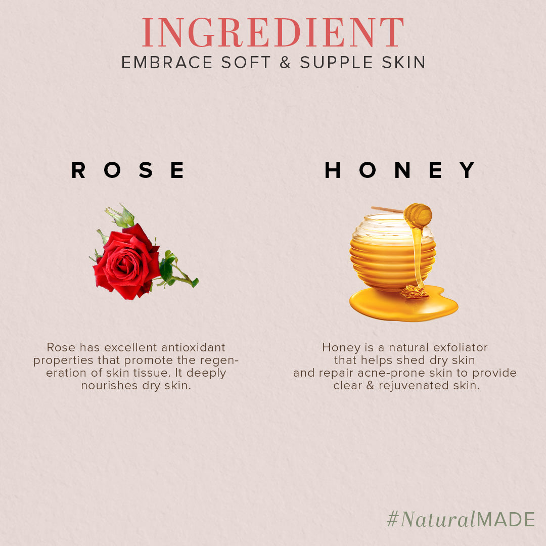 Khadi Natural Rose & Honey Loofah Soap - 100 g